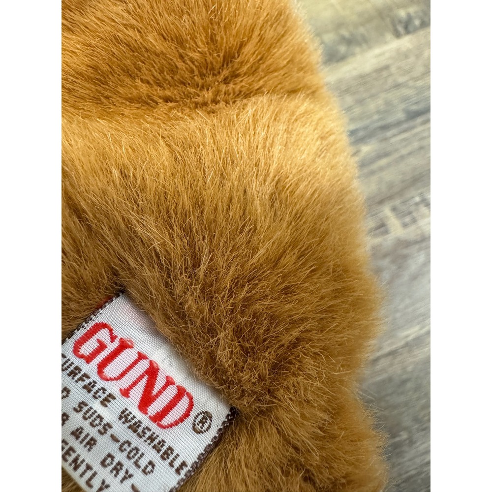 Gund Plush Teddy Bear Golden Brown Soft Stuffed Animal Holiday Ribbon 12 inch - Picture 7 of 9